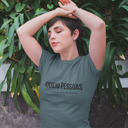 BLUE ODEIO PESSOAS (CHOCOLATES) Organic T-shirt