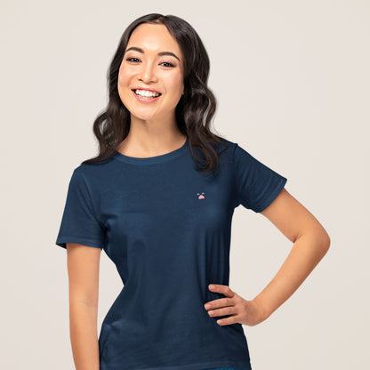 NAVY MISS PIGGY Logo Organic T-shirt