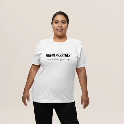 WHITE ODEIO PESSOAS (CAFE) Organic T-shirt