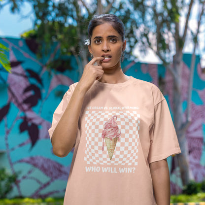 PEACH ICE CREAM Organic T-shirt