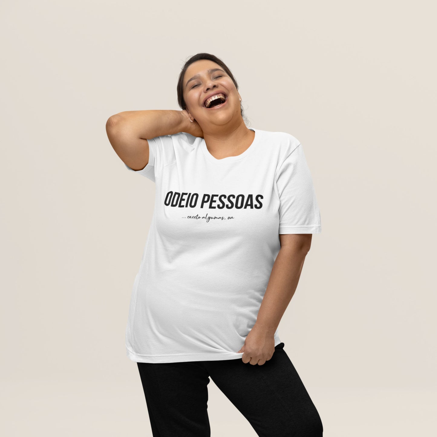 WHITE ODEIO PESSOAS (ALGUMAS) Organic T-shirt