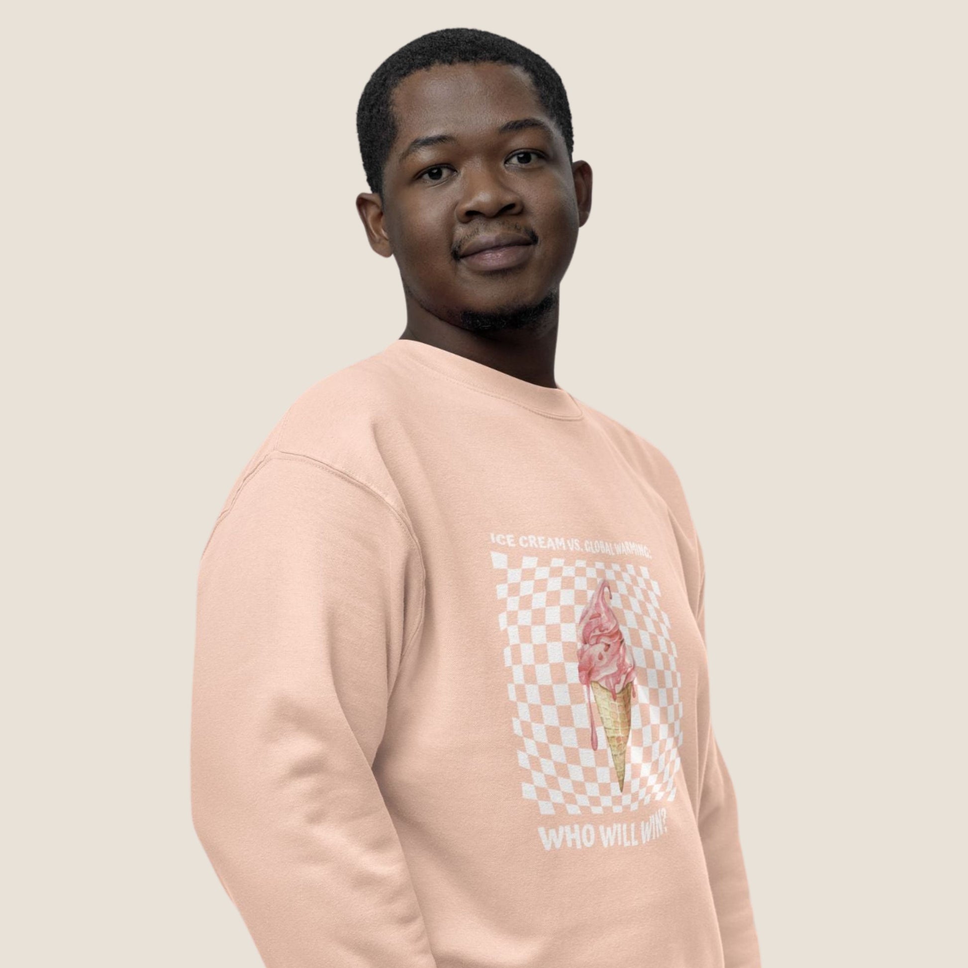 PEACH ICE CREAM Recycled Sweater