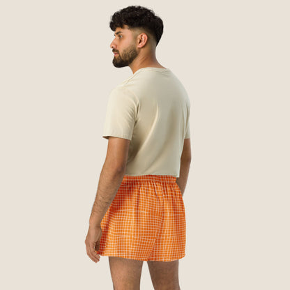 ORANGE SQUARES Recycled Shorts