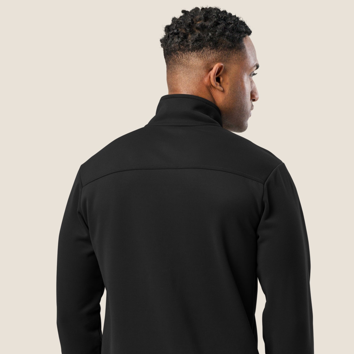 Recycled Black Quarter Zip