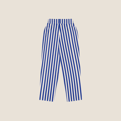 BEIGE STRIPES Recycled Wide Joggers