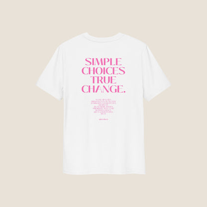 WHITE SIMPLE CHOICES Organic T-shirt