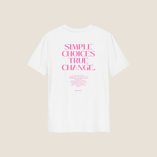 WHITE SIMPLE CHOICES Organic T-shirt