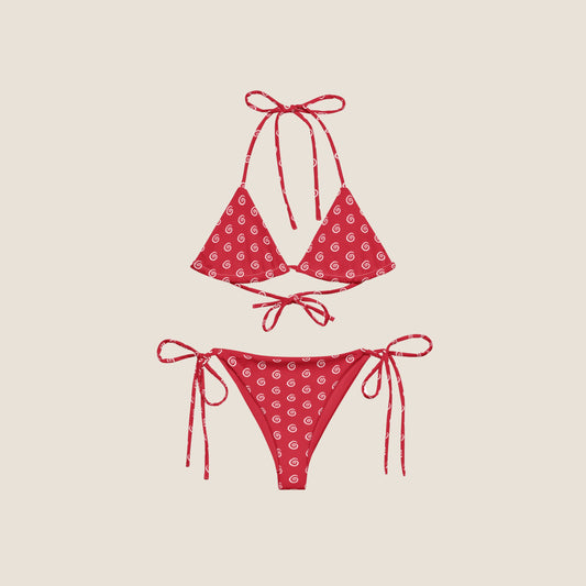 RED SWIRL Recycled Bikini