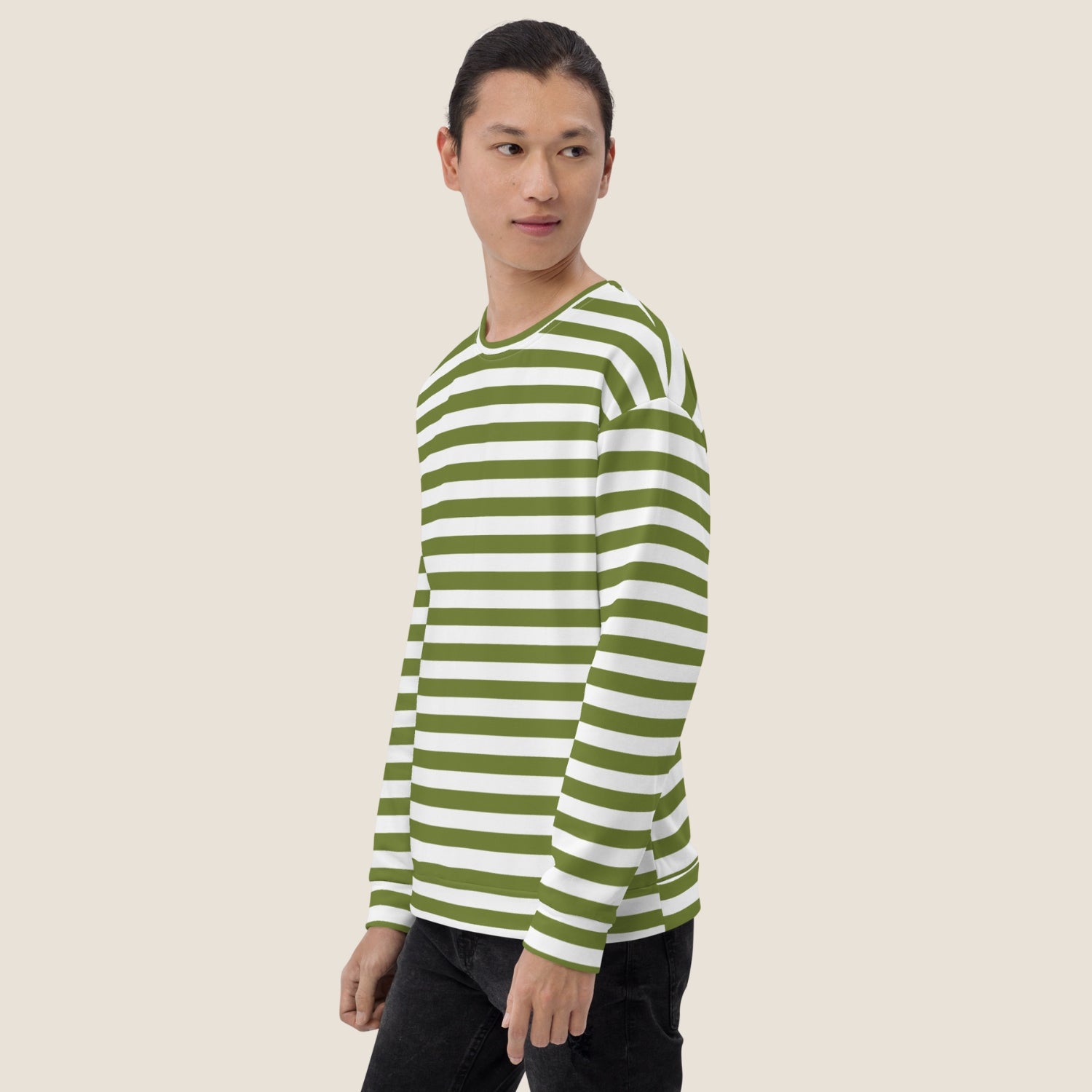 GREEN STRIPES Recycled Sweater