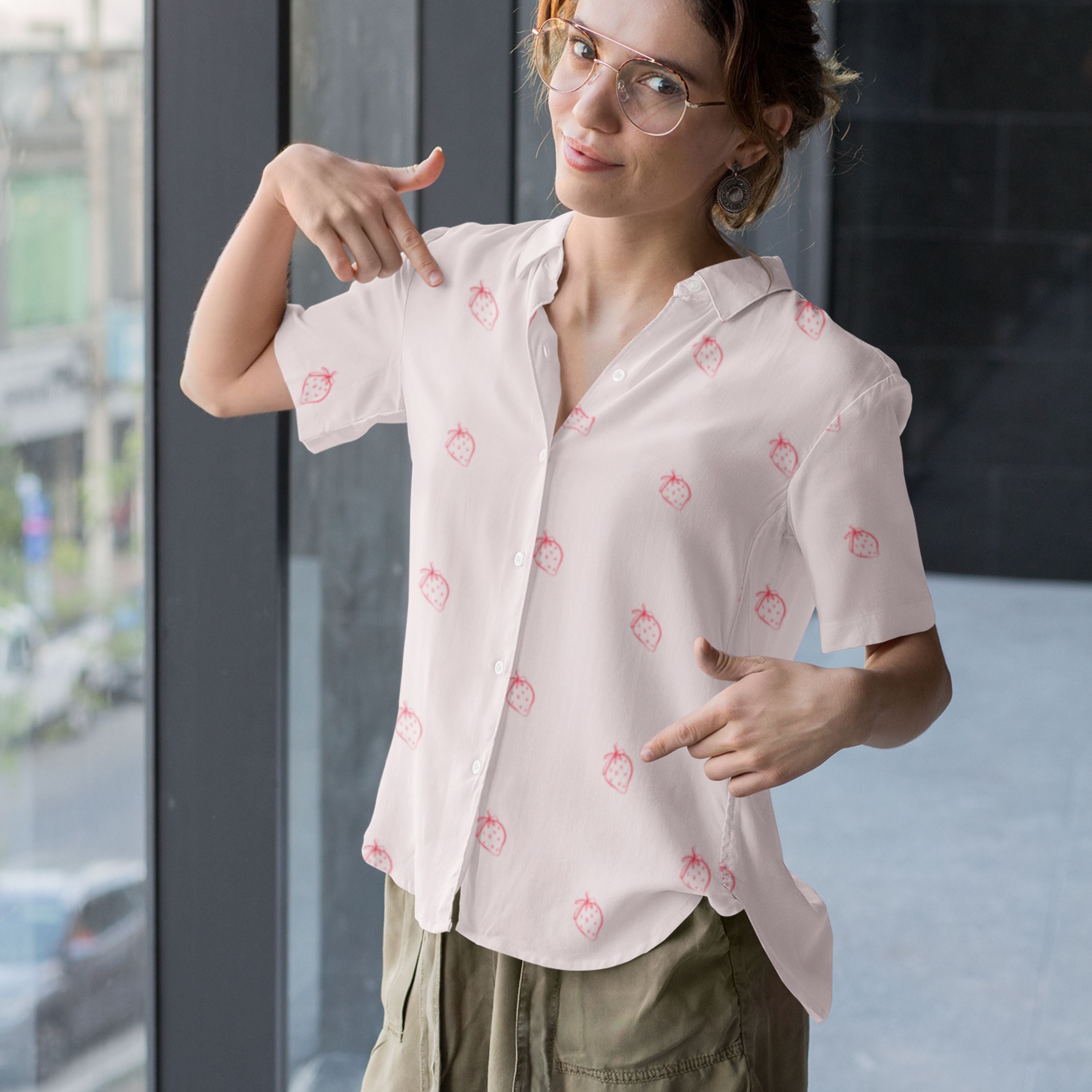 PINK STRAWBERRY Recycled Shirt – MissPiggy THE MOST SOFT, SUSTAINABLE AND  DURABLE PIECES YOU'LL OWN! Step into the future of fashion with our organic  cotton and recycled polyester pieces crafted for those