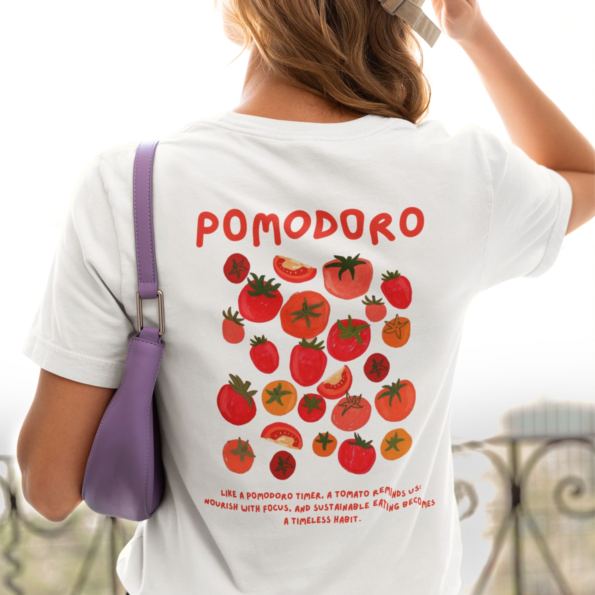 WHITE POMODORO Organic T-shirt