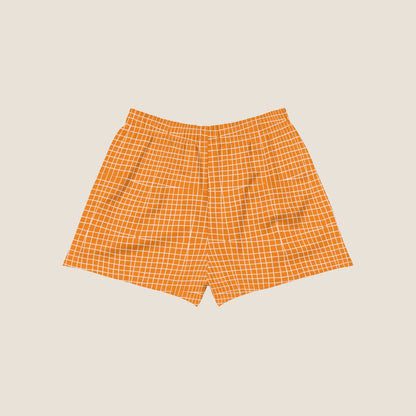 ORANGE SQUARES Recycled Shorts