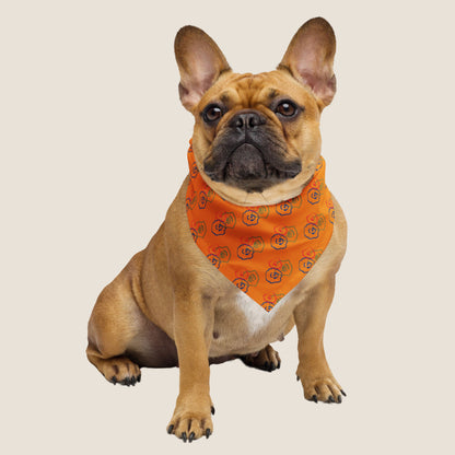 ORANGE FLOWERS Recycled Bandana