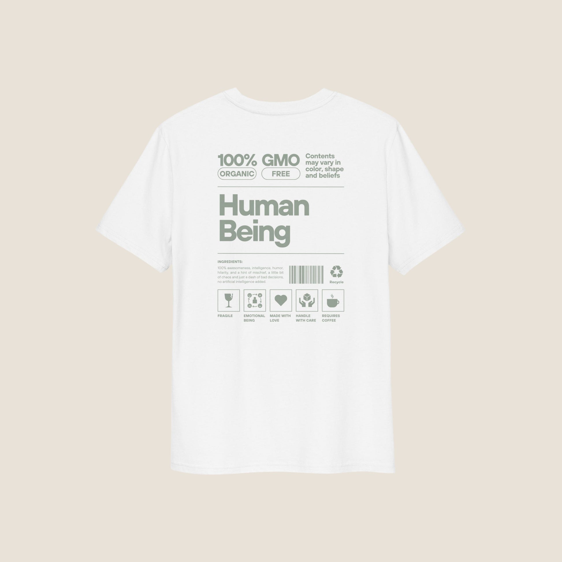 WHITE HUMAN BEING Organic T-shirt