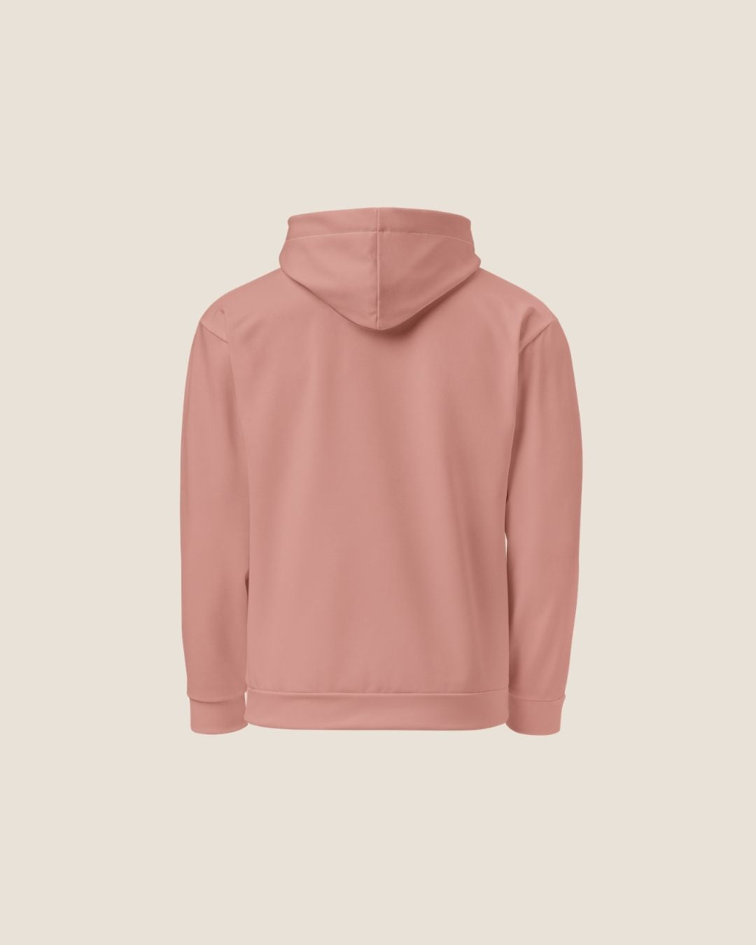 MISS PIGGY BASICS Recycled Hoodie in clay pink with mauve print, sustainable comfort made from recycled polyester.