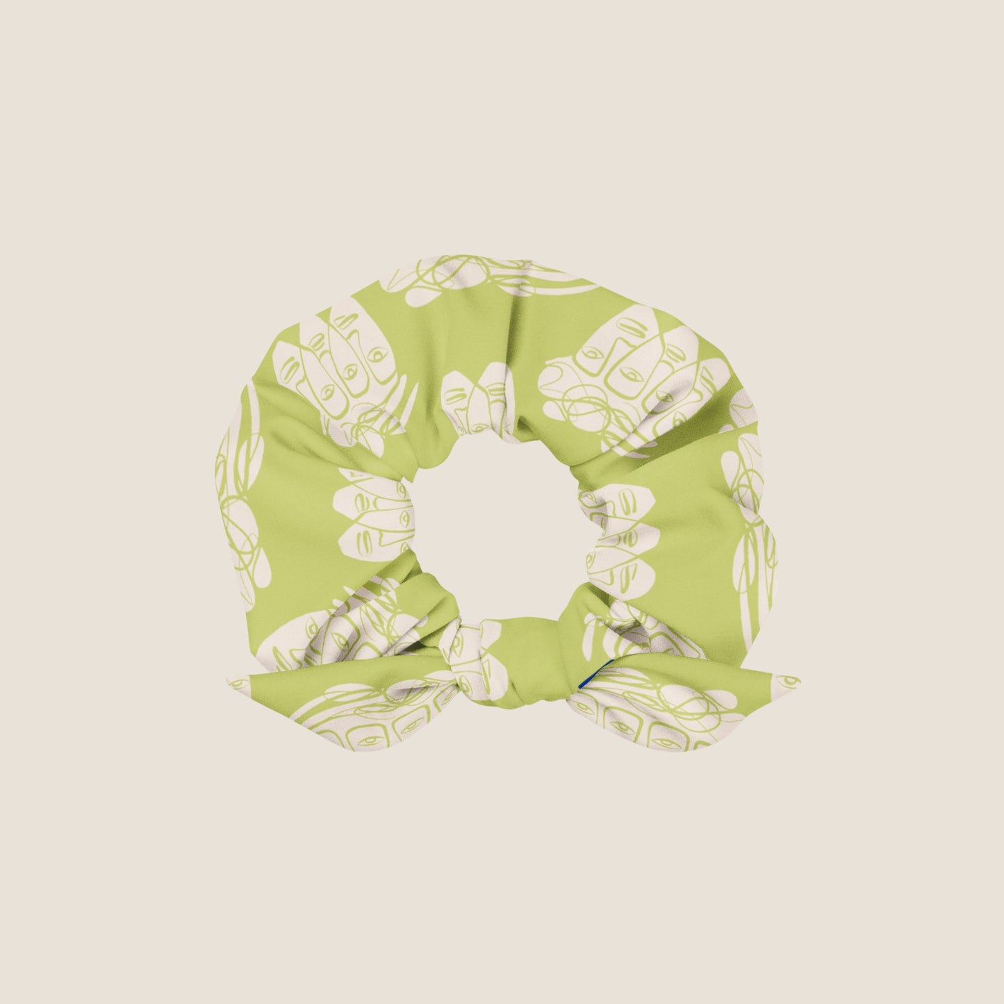 GREEN FACES Recycled Scrunchie