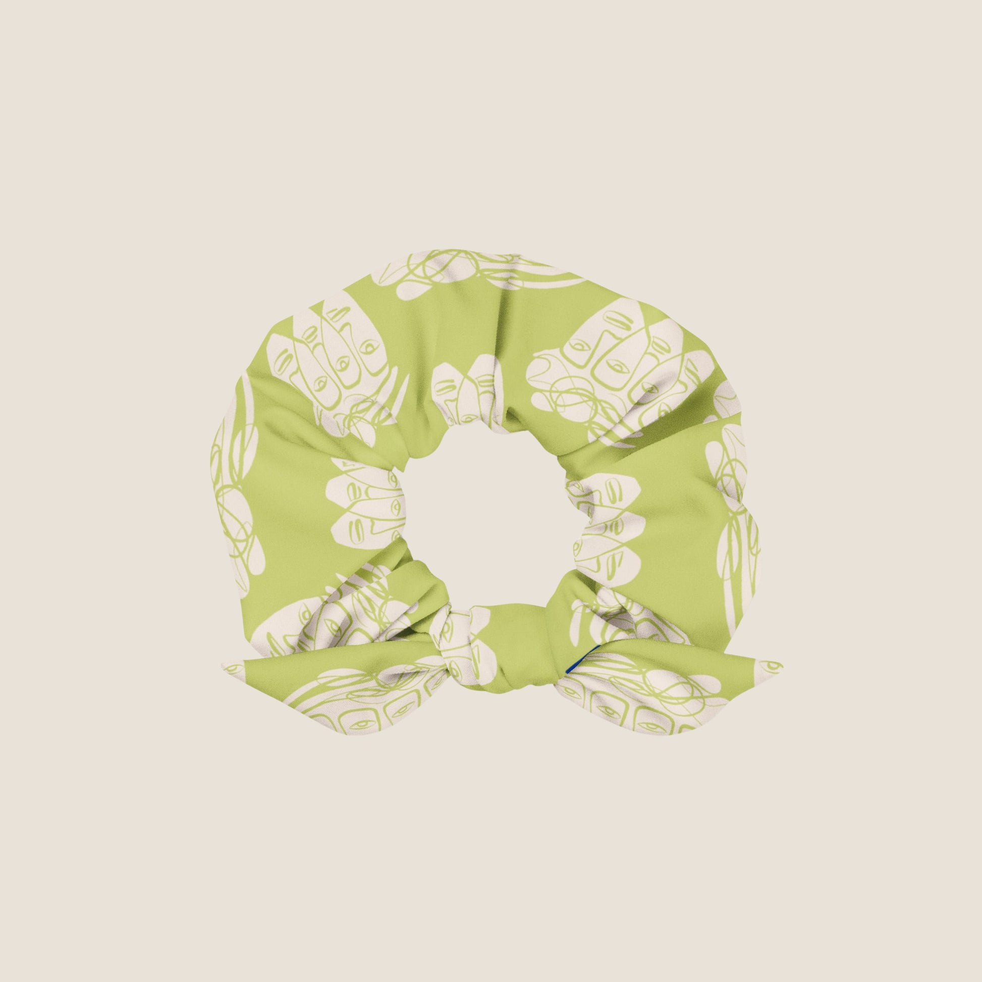 GREEN FACES Recycled Scrunchie