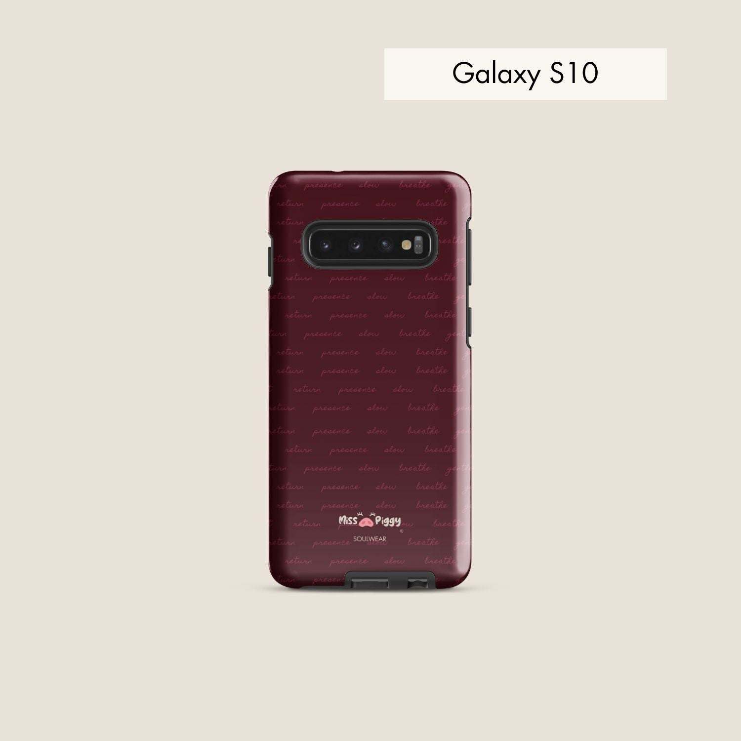 MESSAGE burgundy tough phone case for Samsung.