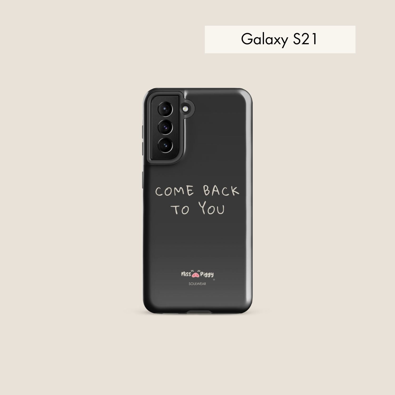 COME BACK charcoal tough phone case for Samsung.