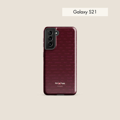 MESSAGE burgundy tough phone case for Samsung.