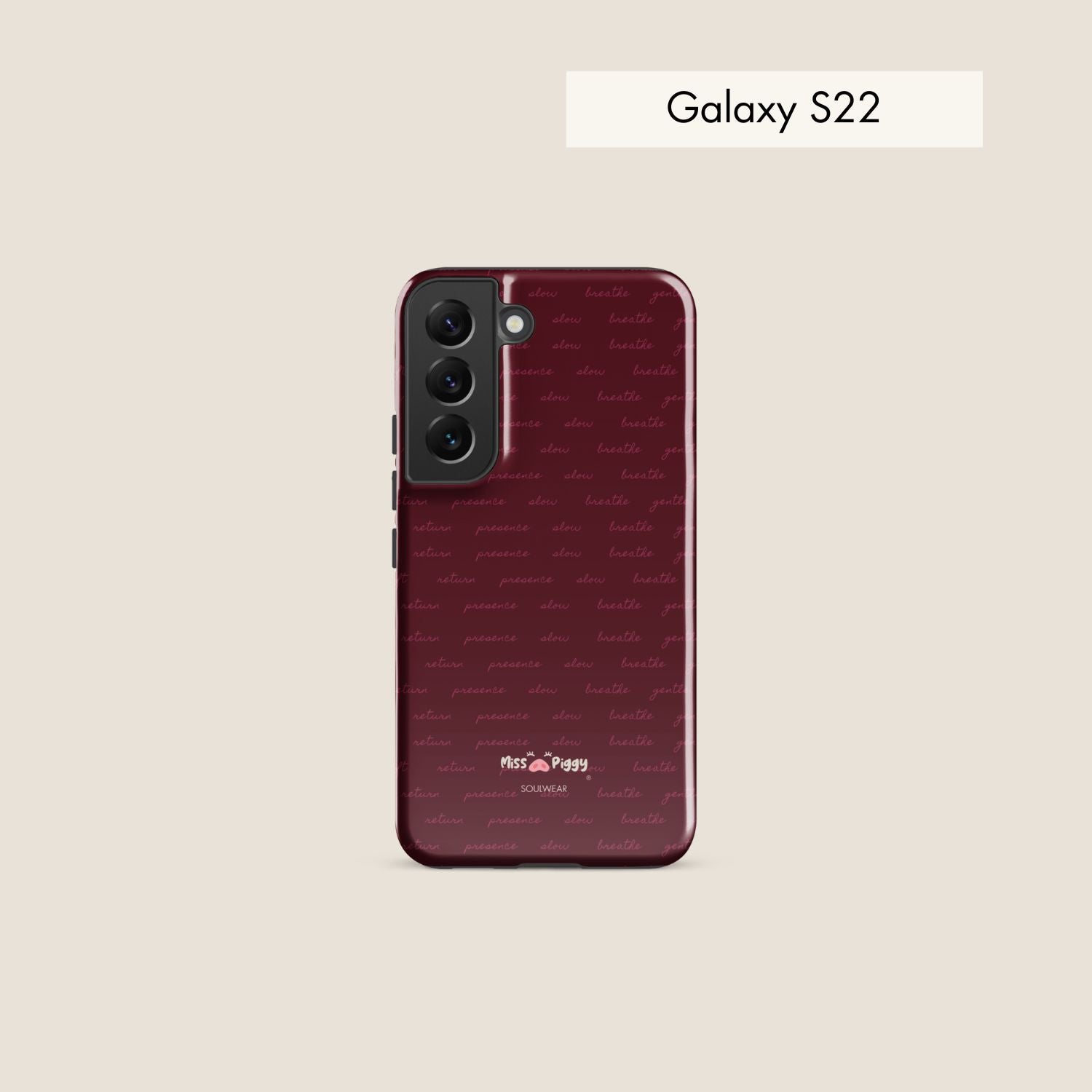 MESSAGE burgundy tough phone case for Samsung.