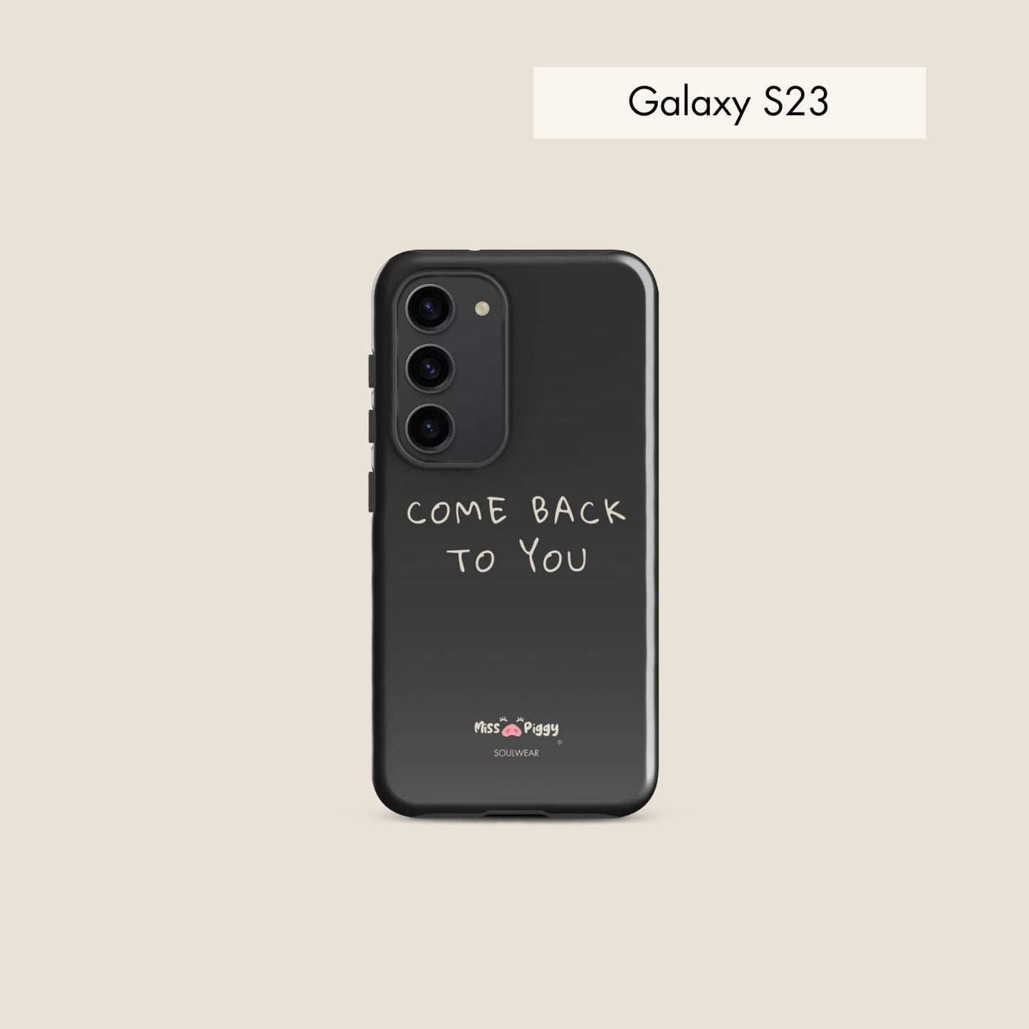 COME BACK charcoal tough phone case for Samsung.