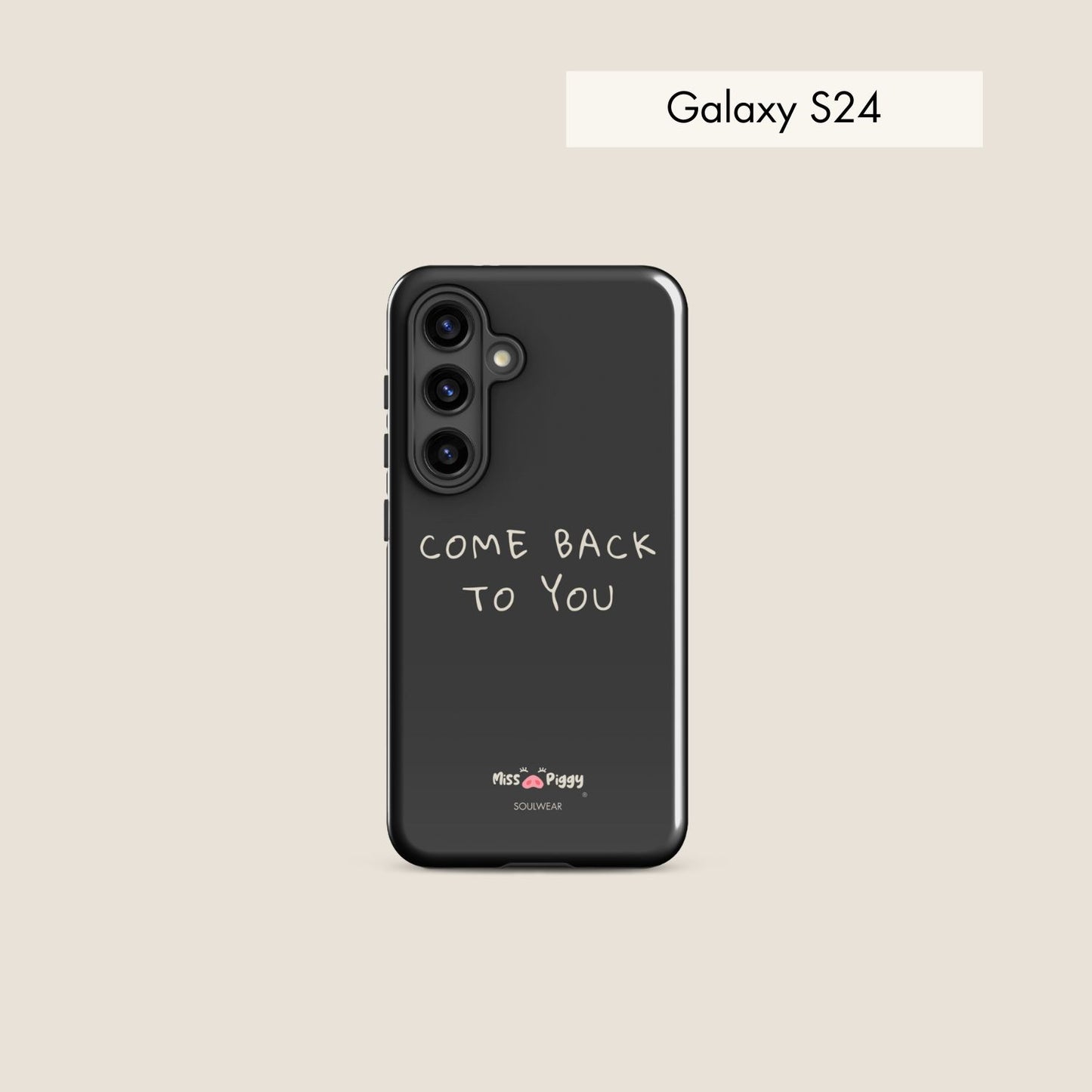 COME BACK charcoal tough phone case for Samsung.