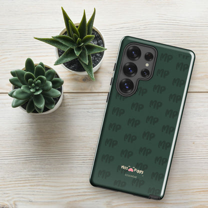 MISS PIGGY MONOGRAM forest green tough phone case for Samsung.