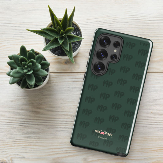 MISS PIGGY MONOGRAM forest green tough phone case for Samsung.