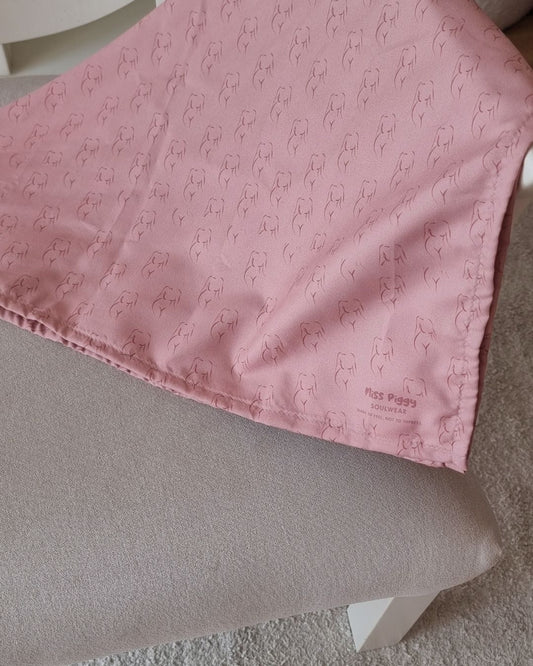 MORE YOU recycled bandana in clay pink by Miss Piggy – Soulwear.