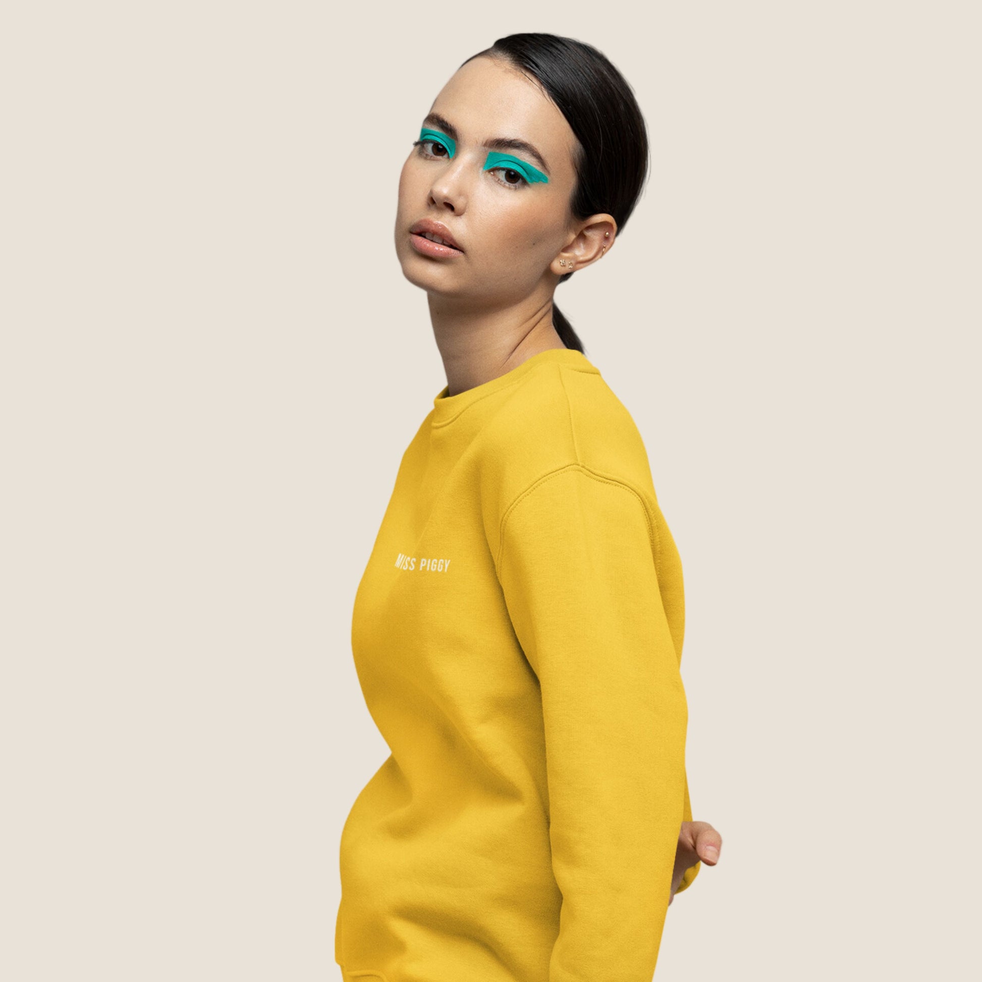 YELLOW GREEN GLAM Recycled Sweater