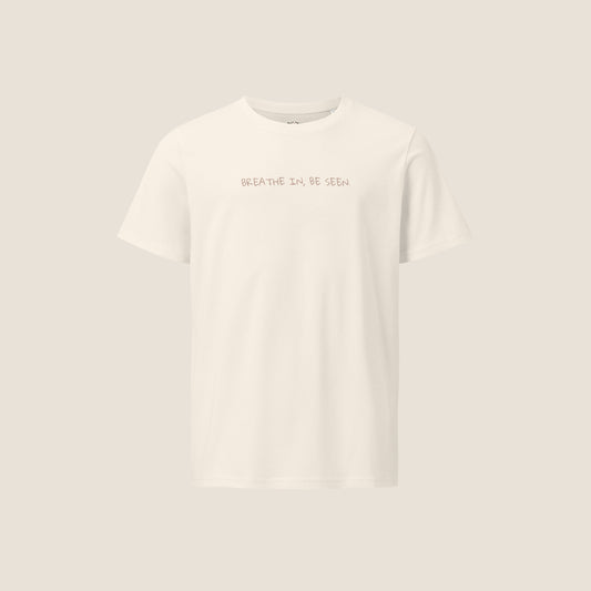 Unisex vintage white t-shirt with in organic cotton.
