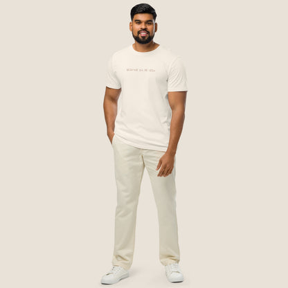 Unisex vintage white t-shirt with in organic cotton.
