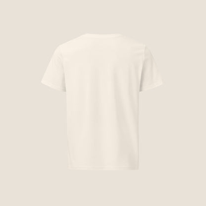 Unisex vintage white t-shirt with in organic cotton.