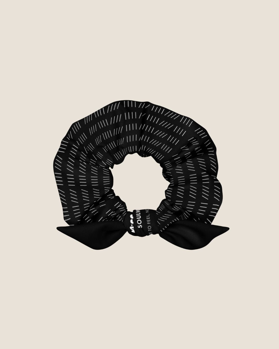BREATHE recycled scrunchie in black by Miss Piggy – Soulwear.