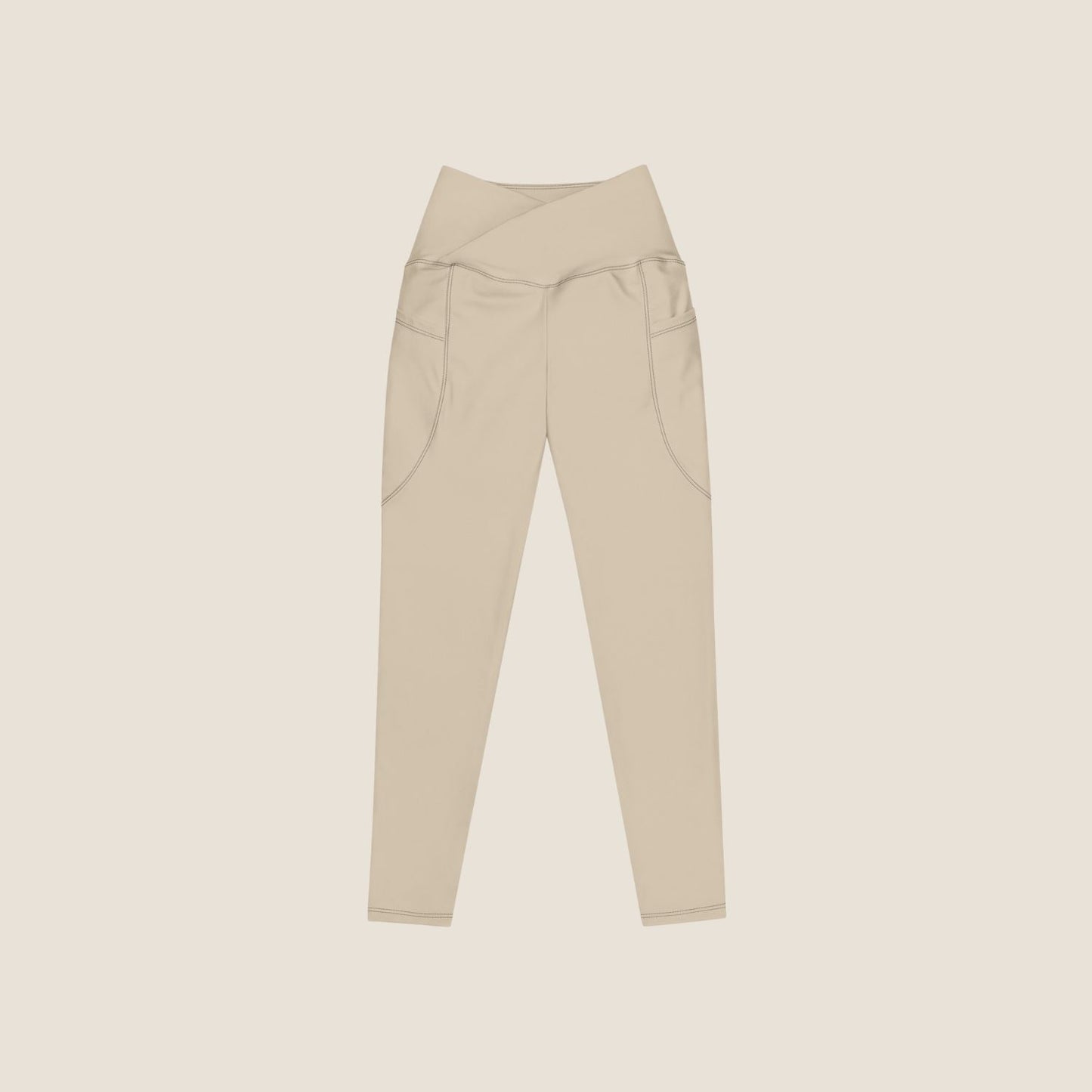 CALM MOVE Leggings in desert beige, soft recycled fabric made for calm energy.