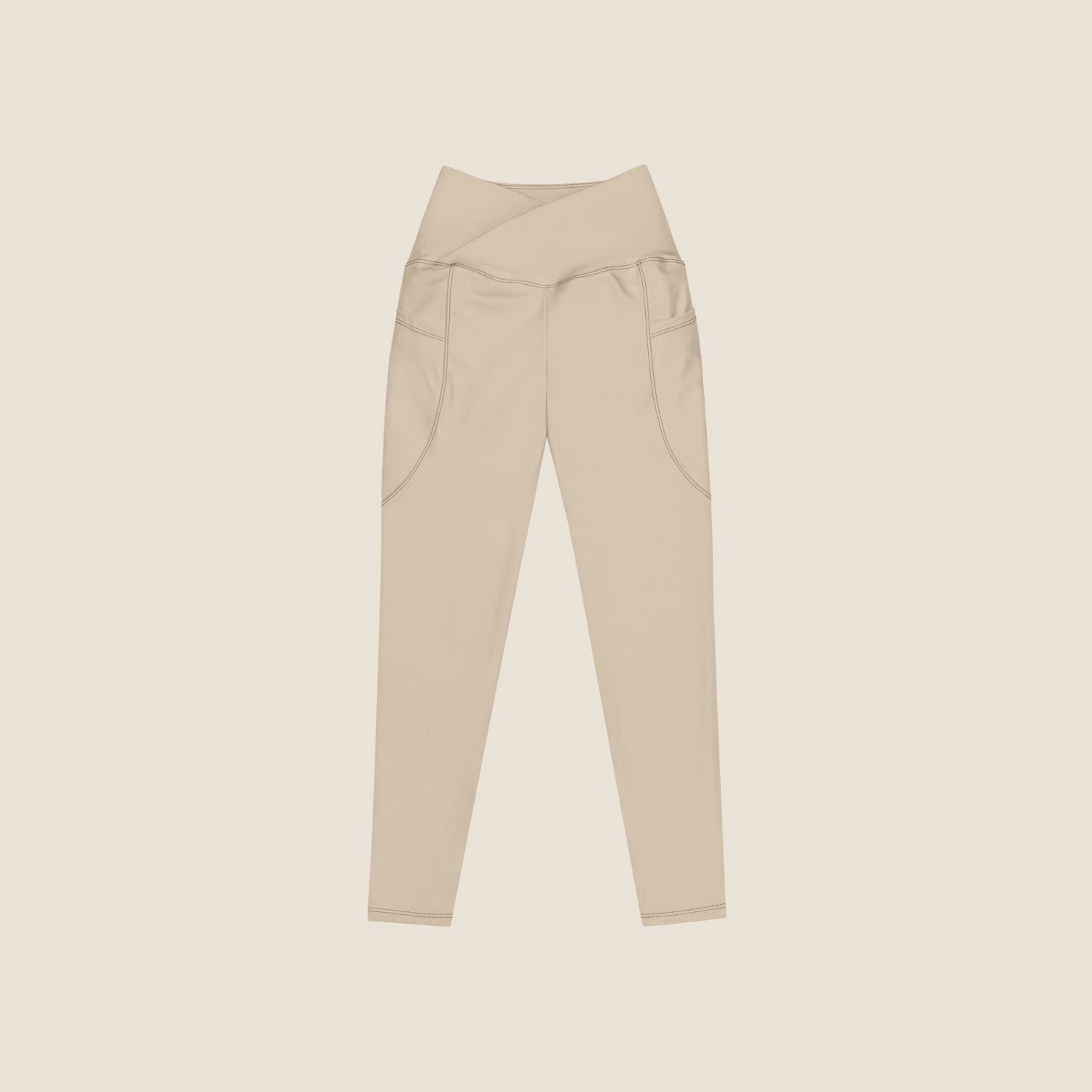 CALM MOVE Leggings in desert beige, soft recycled fabric made for calm energy.