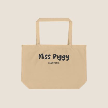 CARRY Shopper in oyster dark tone, organic cotton tote bag by Miss Piggy – Soulwear.