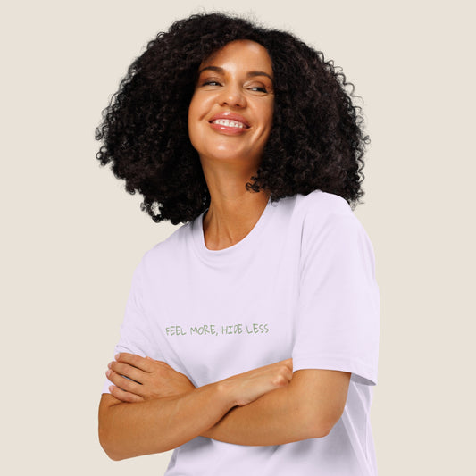 Lavender organic t-shirt from Miss Piggy Soulwear capsule.