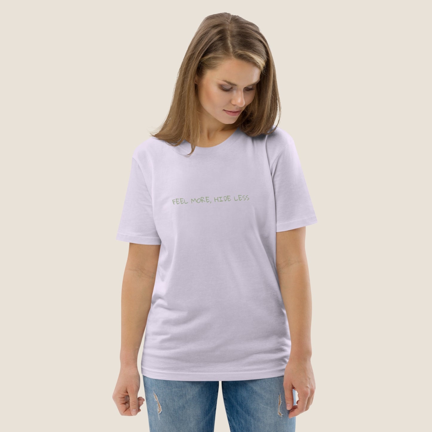 Lavender organic t-shirt from Miss Piggy Soulwear collection.
