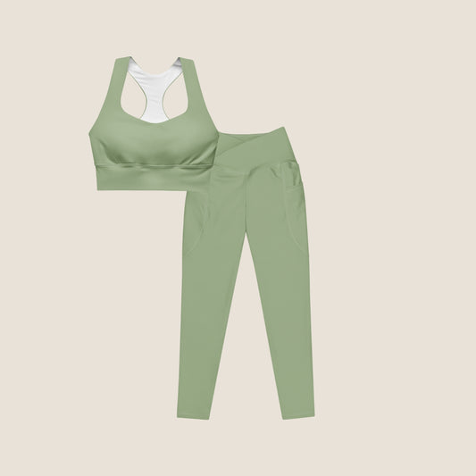 GRACE activewear set - soft, minimal, and consciously made to support free movement and deep presence. A second skin for quiet strength.