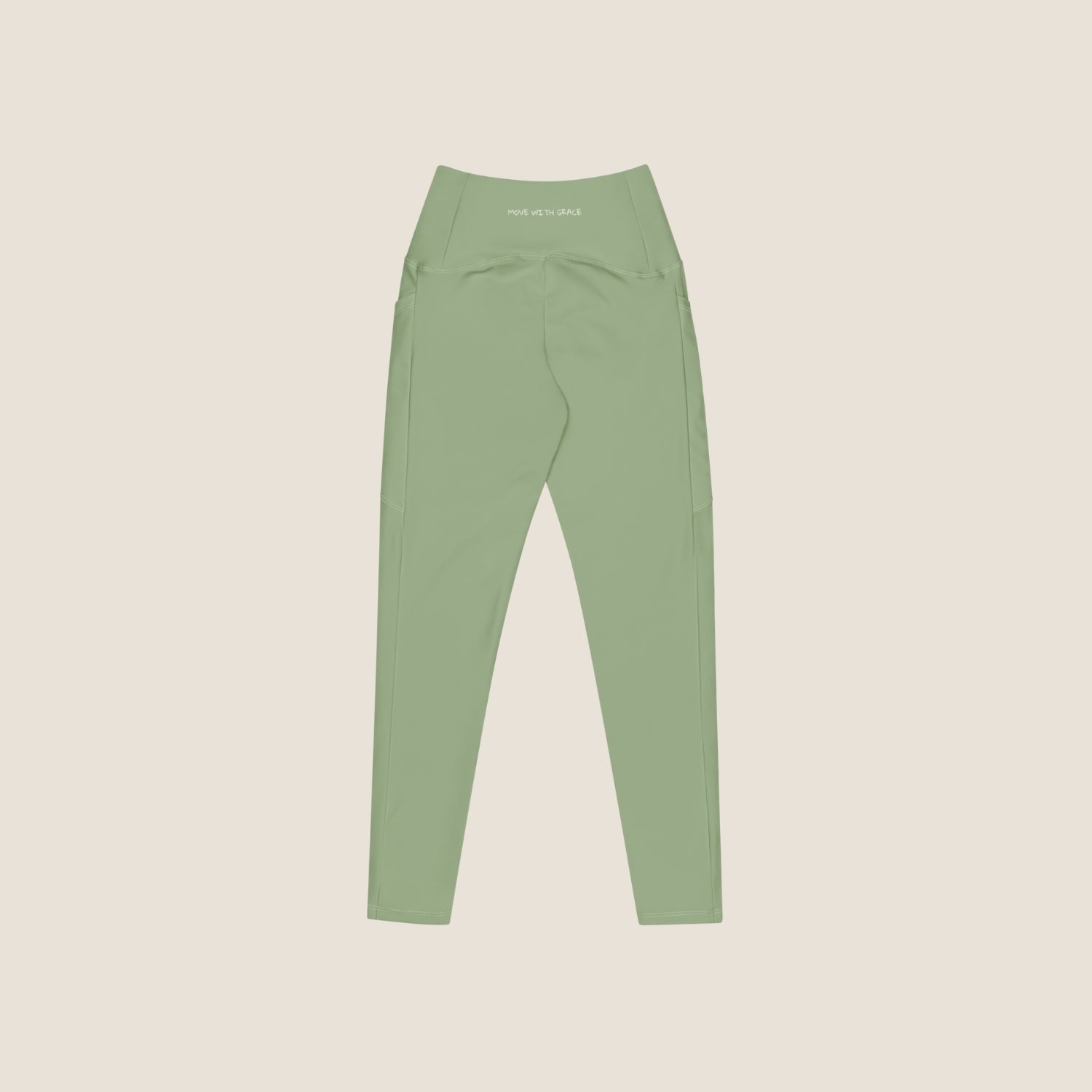 High-waisted GRACE leggings made from recycled materials, offering gentle compression and effortless motion. Soulwear for movement without pressure.