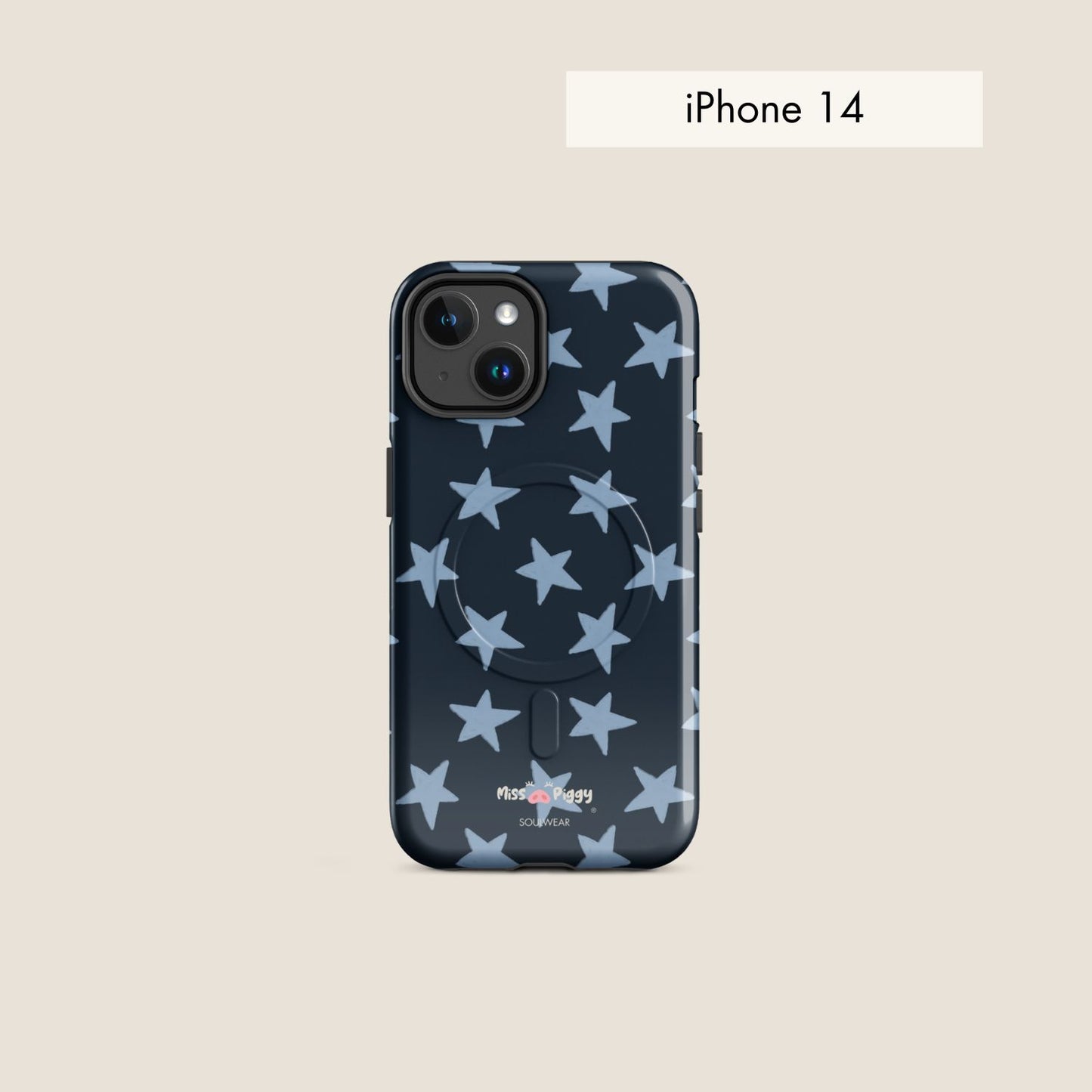 STAR navy magsafe phone case for iPhone.