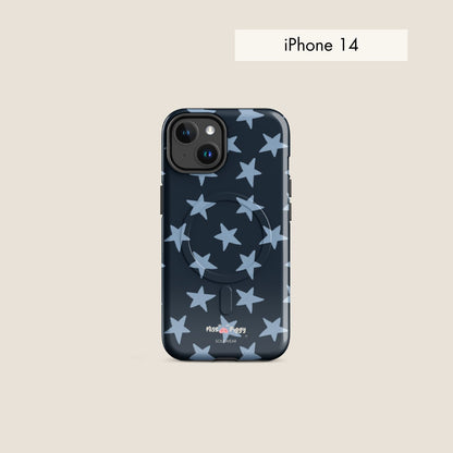 STAR navy magsafe phone case for iPhone.