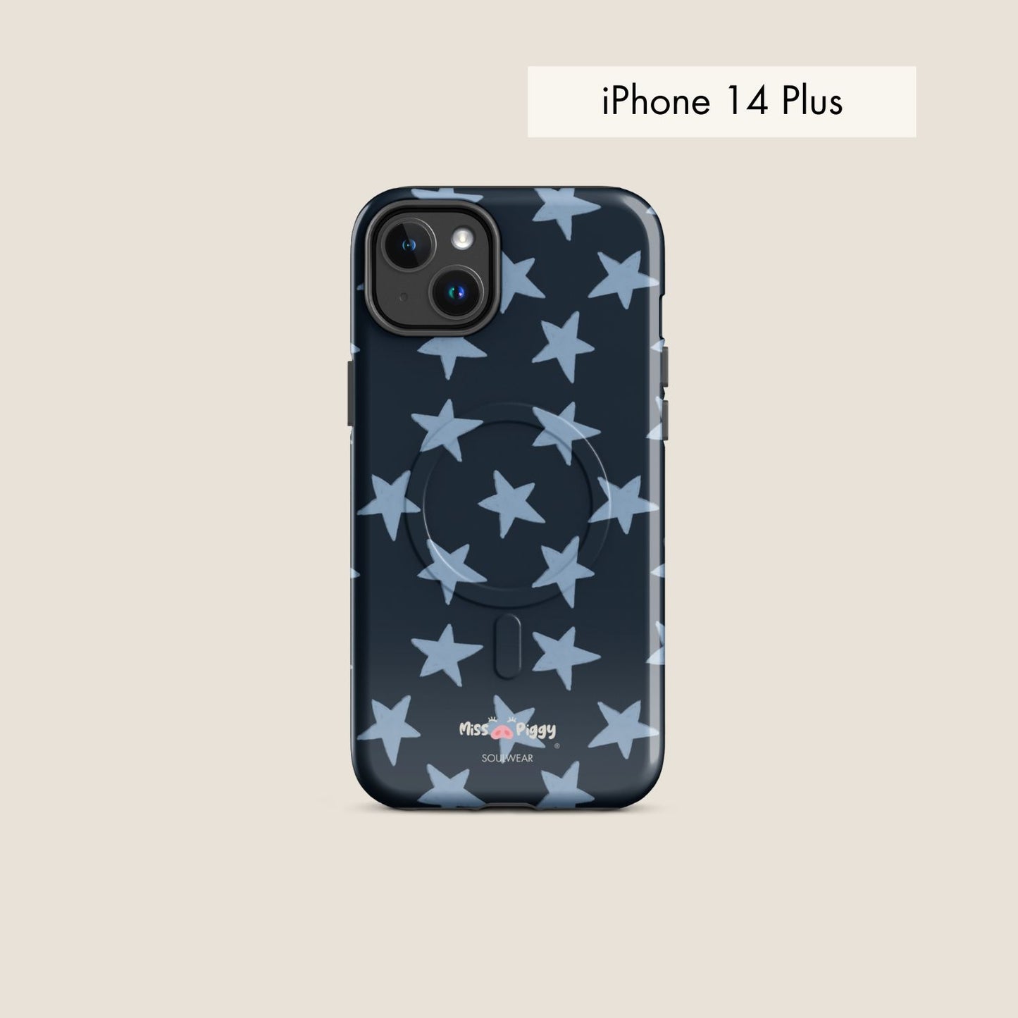 STAR navy magsafe phone case for iPhone.