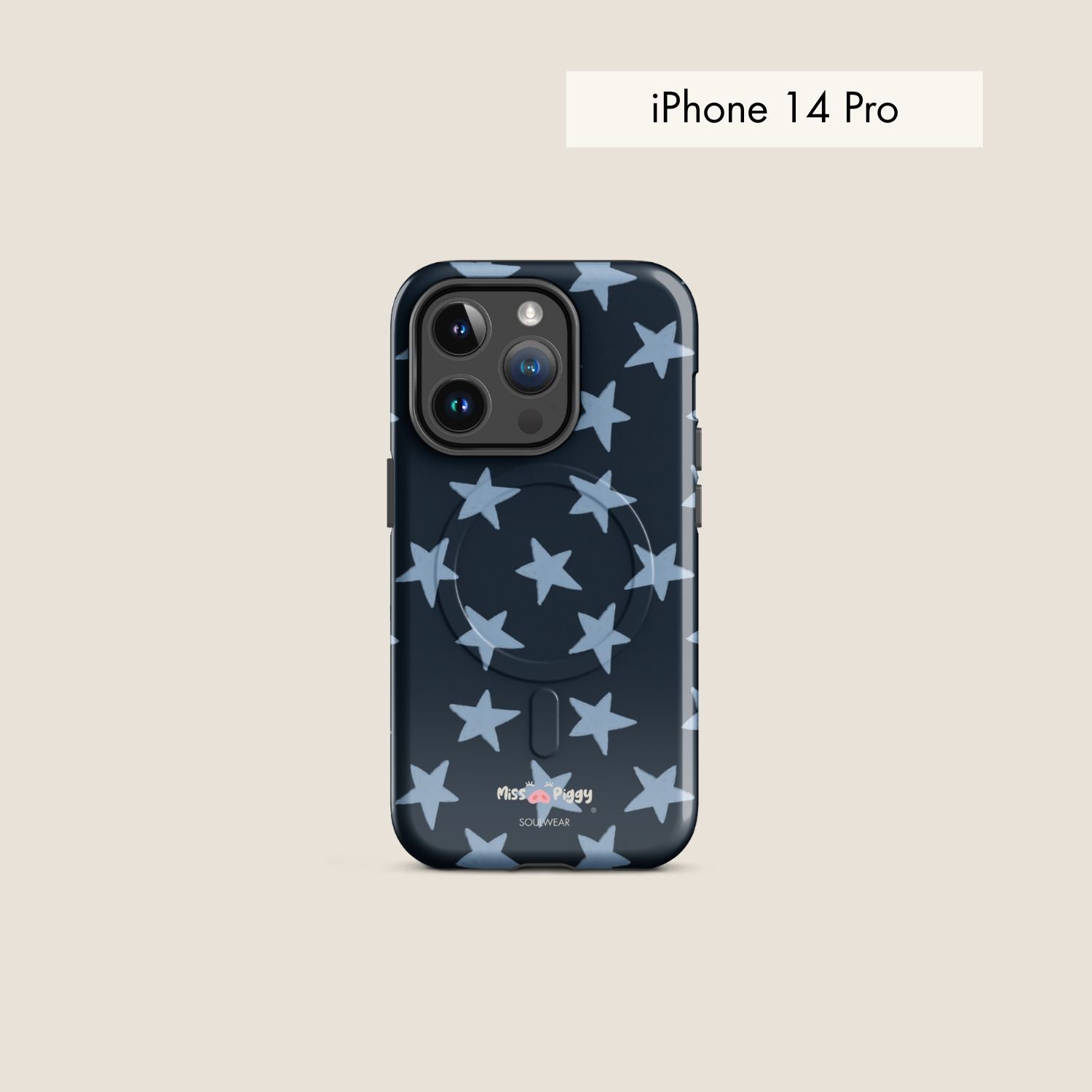 STAR navy magsafe phone case for iPhone.