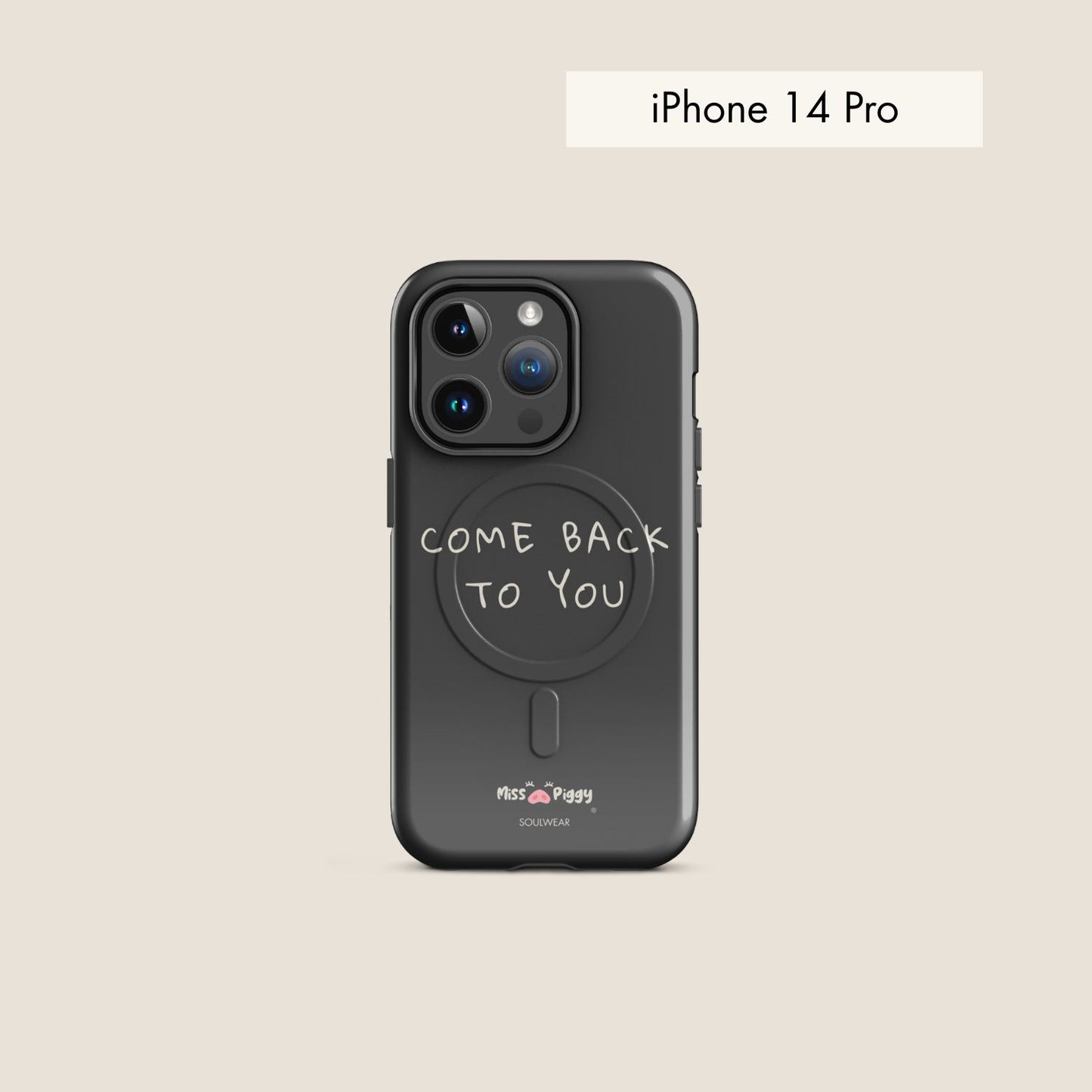 COME BACK charcoal magsafe phone case for iPhone.