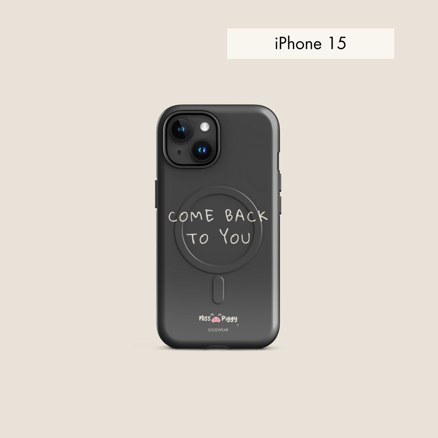 COME BACK charcoal magsafe phone case for iPhone.