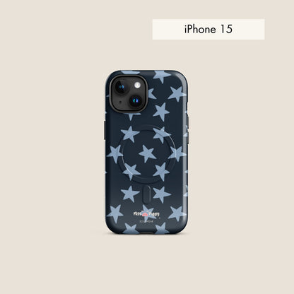 STAR navy magsafe phone case for iPhone.