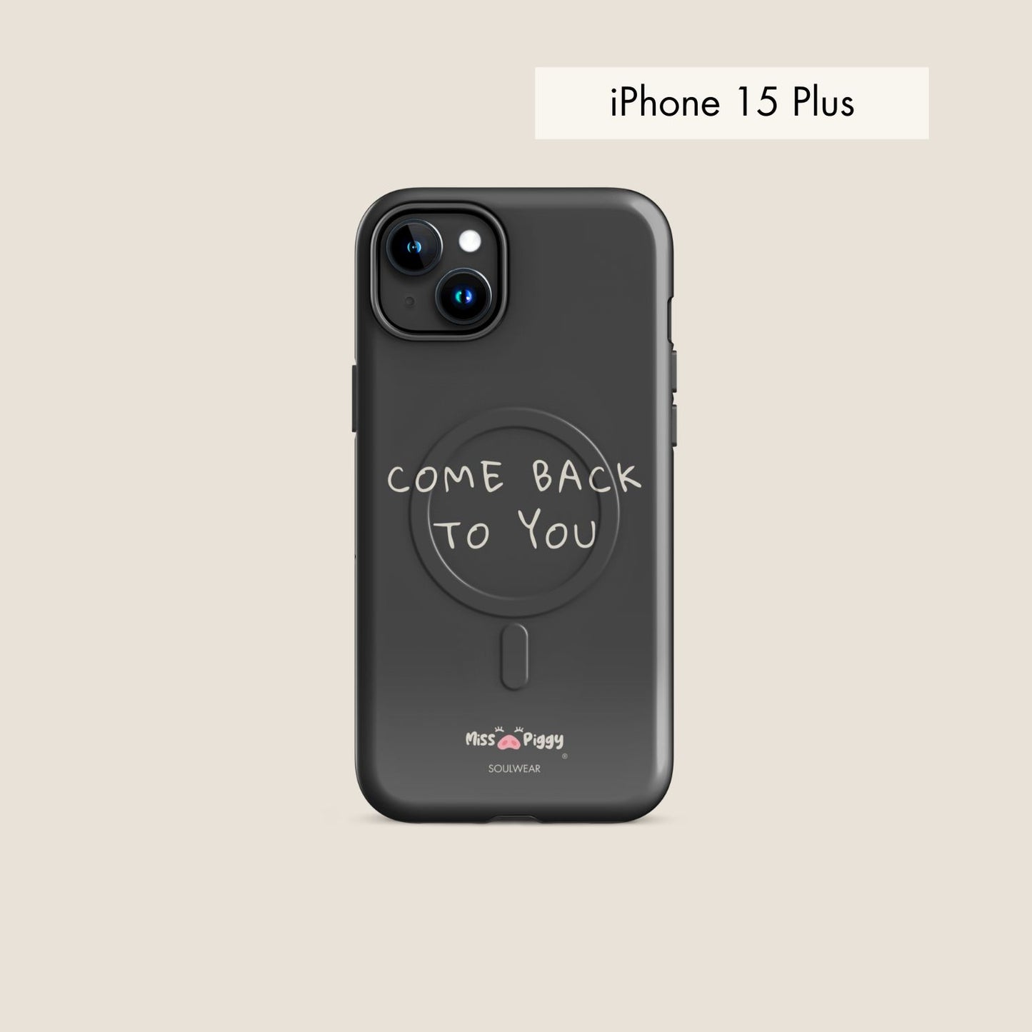 COME BACK charcoal magsafe phone case for iPhone.